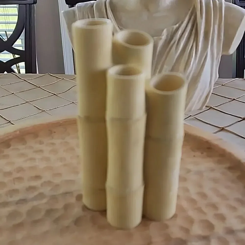 Hand Painted Faux Bamboo Vase